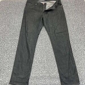 Standard Deviation Alpha Jeans Men 38x32 Black Faded Straight Denim Pants Pocket